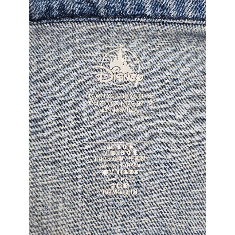 Disney Stitch Denim Jacket Women's Oversized XS Disneyland Paris Embroidered NWT - Picture 4 of 12